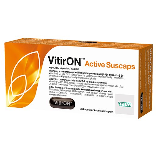Maisto papildas imunitetui Vitiron Active Suscaps kapsulės,  N30 | Mano Vaistinė
