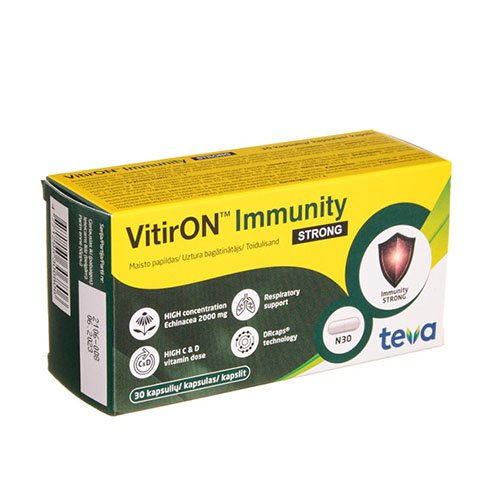 VitirON Immunity Strong kapsulės N30 | Mano Vaistinė