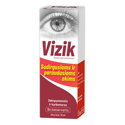 Akių lašai Vizik lašai sudirgusioms ir paraudusioms akims 10ml | Mano Vaistinė