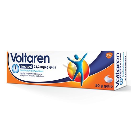 Vaistas nuo skausmo Voltaren emulgel 23.2 mg/g gelis, 50 g | Mano Vaistinė