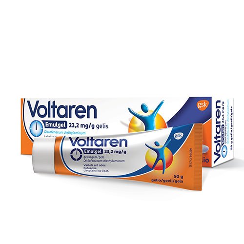 Vaistas nuo skausmo Voltaren emulgel 23.2 mg/g gelis, 50 g | Mano Vaistinė