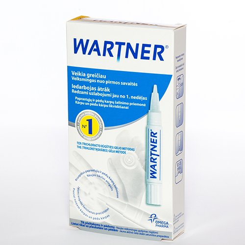 Preparatas nuo karpų, grybelio, nuospaudų Wartner pieštukas karpoms, 1.5 ml, N1 | Mano Vaistinė