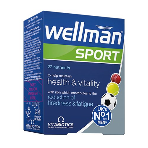 Maisto papildas vyrams WELLMAN Sport, 30 tablečių | Mano Vaistinė