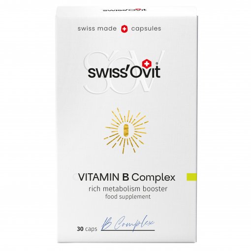 Vitamino B kompleksas SWISSOVIT, 30 kapsulių | Mano Vaistinė