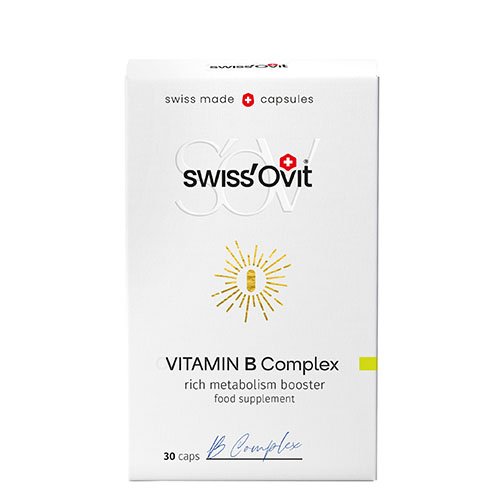 Vitamino B kompleksas SWISSOVIT, 30 kapsulių | Mano Vaistinė
