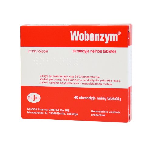 Priešuždegiminis, antireumatinis vaistas Wobenzym tabletės, N40 | Mano Vaistinė