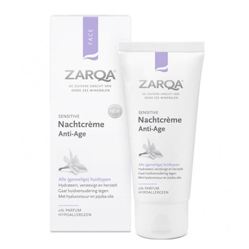 ZARQA Sensitive jauninantis naktinis veido kremas 50ml | Mano Vaistinė