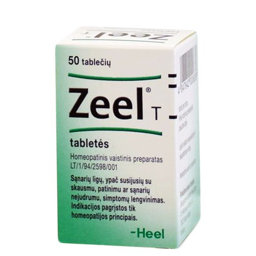 Homeopatinis vaistas Zeel T tabletės sąnarių ligoms lengvinti, N50 | Mano Vaistinė