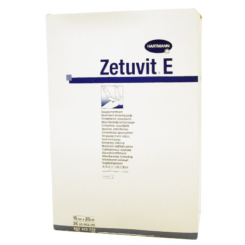 Sterilus tvarstis Hartmann Zetuvit E sterilus absorbuojantis tvarstis 15 x 20 cm, N25  | Mano Vaistinė