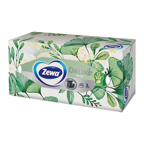 Popierinės nosinaitės ZEWA DELUXE DESIGN, 3 sluoksniai, 90 vnt. | Mano Vaistinė