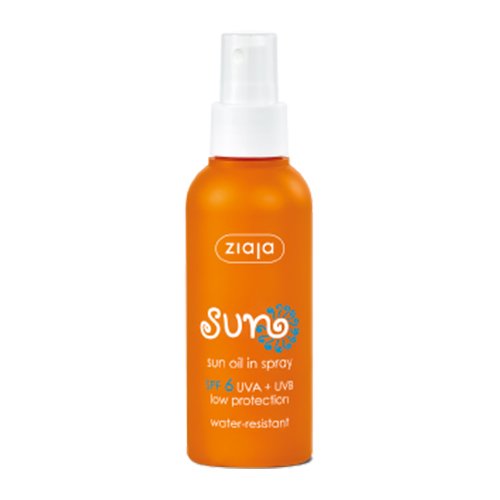 Vandeniui atsparus purškiamas aliejus nuo saulės ZIAJA SUN LINE, SPF 6, 125 ml | Mano Vaistinė