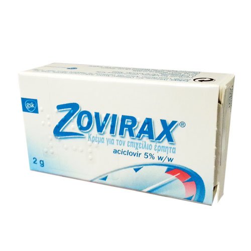 Vaistai odos ligoms gydyti Zovirax 5 % kremas odai ir lūpų pūslelinei gydyti, 2g (LI) | Mano Vaistinė