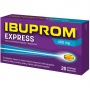 Skausmui, karščiavimui, uždegimui IBUPROM EXPRESS, 400 mg, 20 kaps.