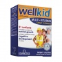 Maisto papildai 4-12 metų vaikams WELLKID MULTI-VITAMIN, 30 kramtomųjų tablečių