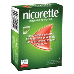 Nicorette invisipatch 10mg/16val. transderminis pleistras N7