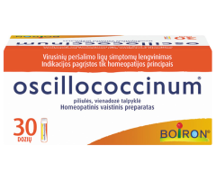 Peršalimo ligų simptomams lengvinti OSCILLOCOCCINUM, 30 vnt.