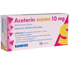 Aceterin express 10 mg tabletės, N10