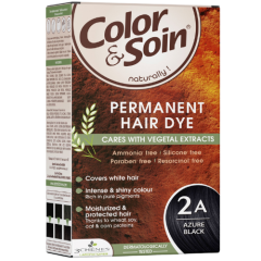 Ilgalaikiai plaukų dažai COLOR & SOIN, lazūrinė juoda (2A), 135 ml Ilgalaikiai plaukų dažai COLOR & SOIN, lazūrinė juoda (2A), 135 ml