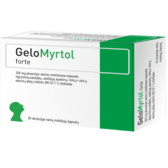 Atsikosėjimui lengvinti GELOMYRTOL FORTE 300mg, 20 tab.