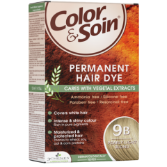 Ilgalaikiai plaukų dažai COLOR & SOIN, perlinė šviesi blondinė (9B), 135 ml