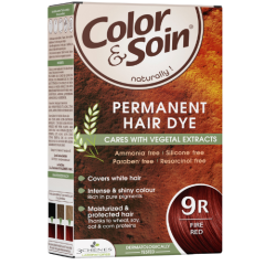 Ilgalaikiai plaukų dažai COLOR & SOIN, raudona ugninė (9R), 135 ml Ilgalaikiai plaukų dažai COLOR & SOIN, raudona ugninė (9R), 135 ml