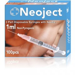 Neoject ST 1 ml švirkštai su adata 27G, N100