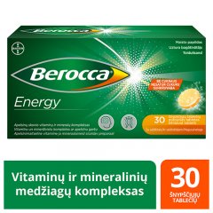 Berocca Energy šnypščiosios tabletės N30 