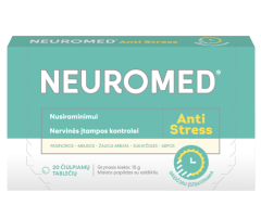 Čiulpiamos tabletės nusiraminimui NEUROMED ANTI - STRESS, 20 tab.