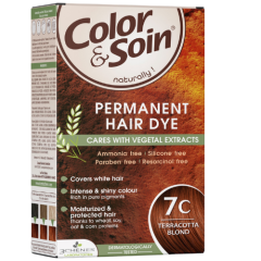 Ilgalaikiai plaukų dažai COLOR & SOIN, ruda vario blondinė (7C), 135 ml Ilgalaikiai plaukų dažai COLOR & SOIN, ruda vario blondinė (7C), 135 ml