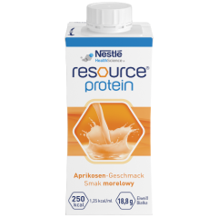 Medicininis abrikosų skonio gėrimas NESTLE RESOURCE PROTEIN, 4vnt.x200ml