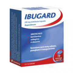 Ibugard 200 mg minkštosios kapsulės, N10