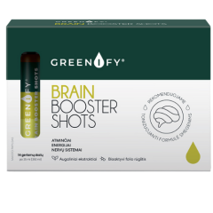 Augalinis ekstraktas protinei veiklai GREENIFY BRAIN BOOSTER SHOTS, 14 but.