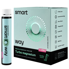 Nuovargiui ir nervų sistemai liposominis magnis papildytas vitaminu B6 SMART WAY TURBO MAGNESIUM shots, 15x25 ml