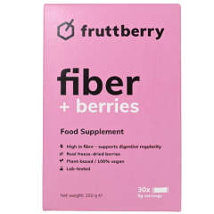 Žarnynui skaidulų mišinys su uogomis FRUTTBERRY + FIBER 30 paketėlių