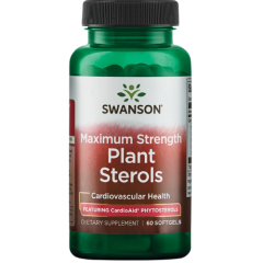 Cholesteroliui augalų steroliai (Fitosteroliai) SWANSON PLANT STEROLS 400mg, 60 kaps.