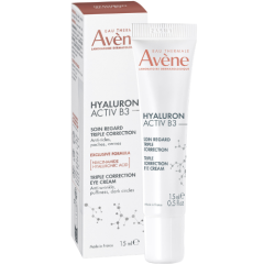 Trigubo poveikio paakių kremas brandžiai odai, AVENE HYALURON ACTIVE B3, 15 ml 