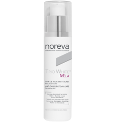 Dieninis veido kremas pigmentuotai odai NOREVA TRIO WHITE MELA, 40 ml