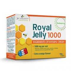 3C PHARMA Bičių pienelis Royal Jelly 1000, geriamas tirpalas ampulėse N10x10ml