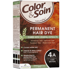 Ilgalaikiai plaukų dažai COLOR & SOIN, ledinė ruda (4A), 135 ml Ilgalaikiai plaukų dažai COLOR & SOIN, ledinė ruda (4A), 135 ml