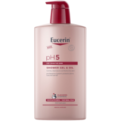 Eucerin pH5 dušo gelis ir aliejus, 1000ml