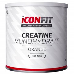 Apelsinų skonio kreatino monohidratas ICONFIT, 300 g.