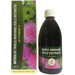 Natūralus tikrųjų margainių sėklų ekstraktas su vitaminu C, 500 ml
