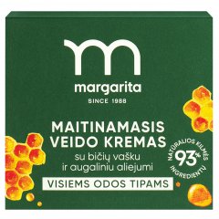 Margarita maitinamasis veido kremas su bičių vašku ir augaliniu aliejumi, 50 ml 