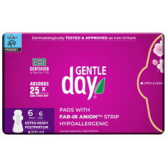 Paketai po gimdymo GENTLE DAY EXTRA HEAVY OVERNIGHT MATERNITY, 6 vnt.