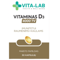 Vitaminas D3 4000 TV ELEVITA VITA-LAB, 30 tablečių