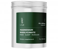 Magnio bisglicinatas L CELL 500mg, 90 kaps.