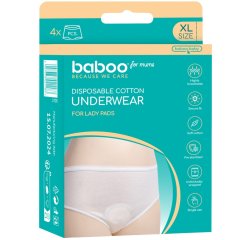 BABOO vienkartinės medvilninės kelnaitės, XL dydis N4