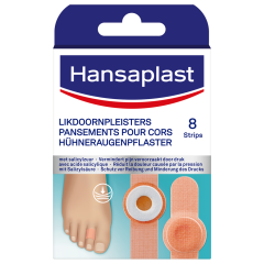 Pleistrai kojų pirštų nuospaudoms gydyti HANSAPLAST MED, 8 vnt.