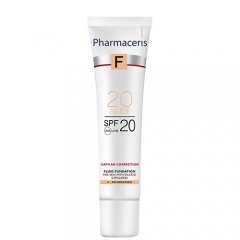 Kapiliarų matomumą mažinanti pudra PHARMACERIS F SPF20 (Nr.20), 30 ml