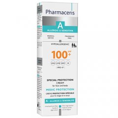 Apsauginis kremas veidui ir kūnui PHARMACERIS A MEDIC PROTECTION, SPF100+, 75 ml